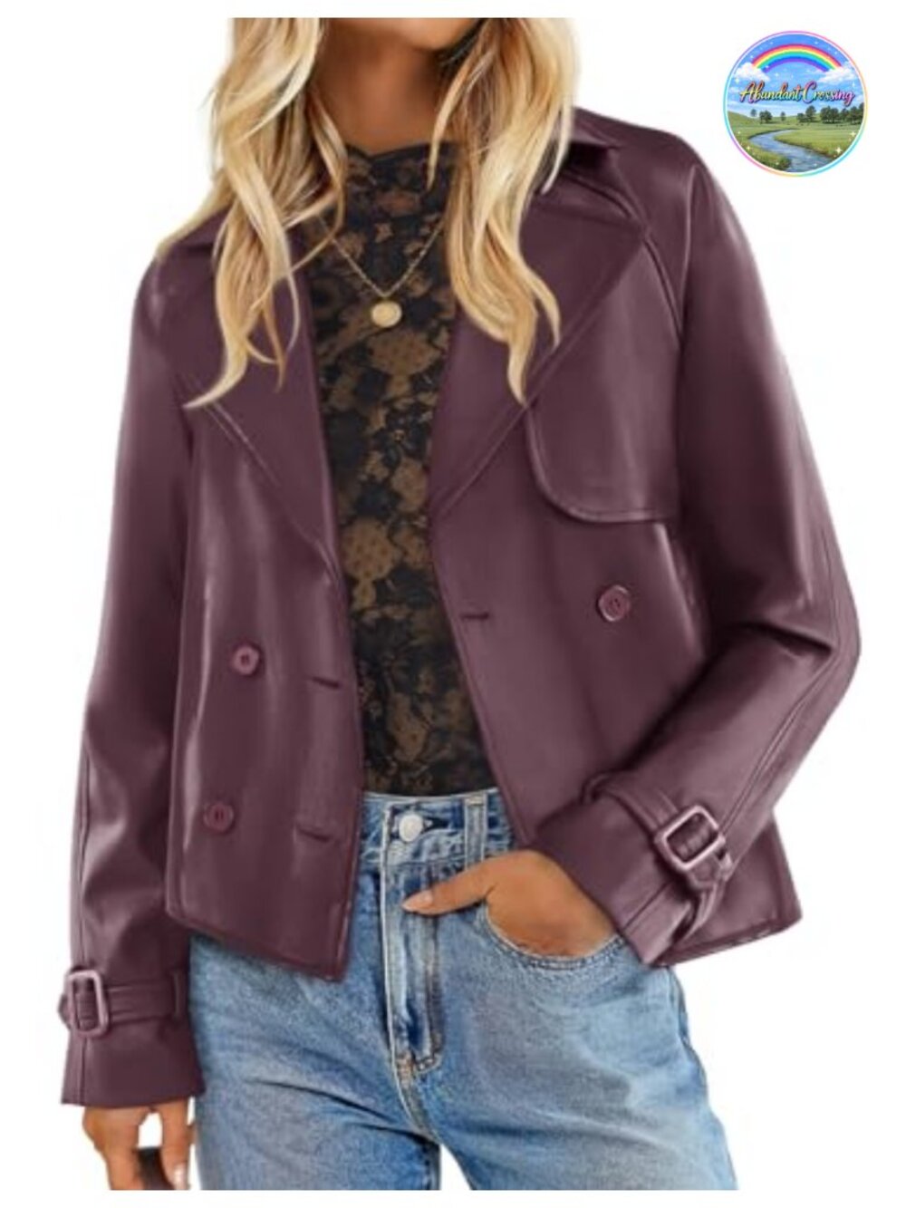 Faux Leather Motorcycle Jacket Button Down Moto Biker Oversized Outerwear